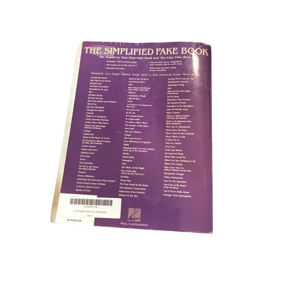The Simplified Fake Book: 100 Songs In The Key Of C Piano Sheet Music Book - Picture 2 of 7